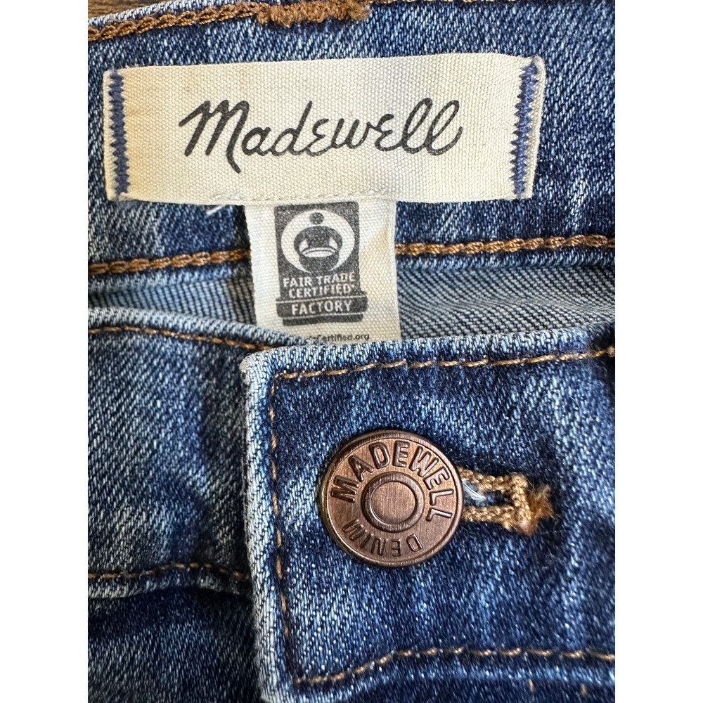 Madewell Cali Demi Boot Jeans Glenside Wash Blue Denim Size 26 Cropped Cotton - Picture 5 of 12